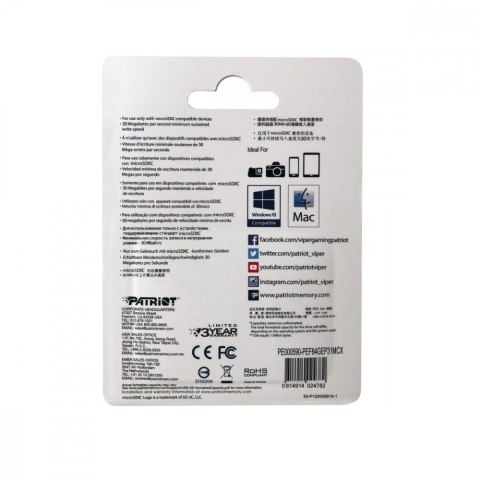 Karta microSDXC 64GB V30 Patriot