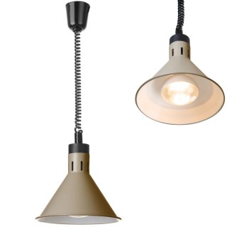 Lampa do podgrzewania potraw wisząca stożkowa śr. 275 mm 250 W - beżowa Hendi