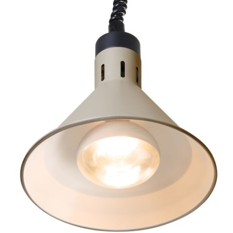 Lampa do podgrzewania potraw wisząca stożkowa śr. 275 mm 250 W - beżowa Hendi