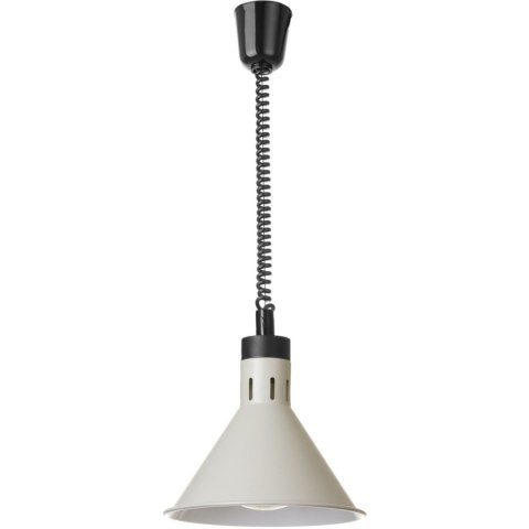 Lampa do podgrzewania potraw wisząca stożkowa śr. 275 mm 250 W - biała Hendi