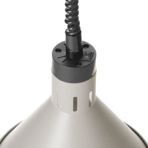 Lampa do podgrzewania potraw wisząca stożkowa śr. 275 mm 250 W - biała Hendi