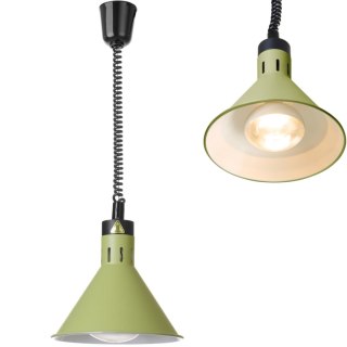 Lampa do podgrzewania potraw wisząca stożkowa śr. 275 mm 250 W - zielona Hendi