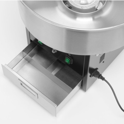 Maszyna urządzenie do waty cukrowej bez pokrywy 52 cm 1130 W - czarna Hendi