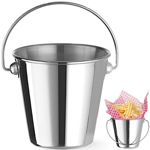 Mini wiaderko z uchwytem do serwowania przekąsek stalowe śr. 90x85 mm Hendi