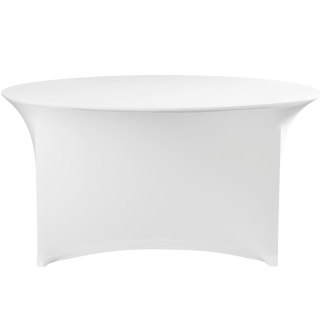 Obrus na stół okrągły cateringowy śr. 150x76 cm - biały Hendi