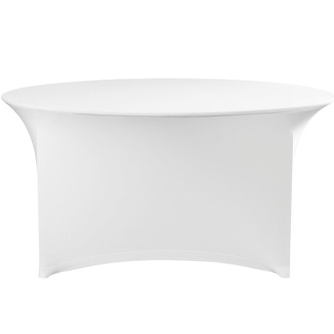 Obrus na stół okrągły cateringowy śr. 150x76 cm - biały Hendi