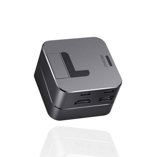 Podstawka wielofunkcyjny HUB do MacBook Pro USB-C USB 3.0 RJ45 HDMI Thunderbolt szary JOYROOM