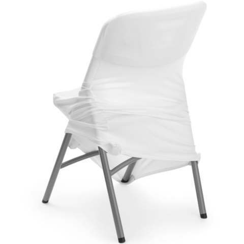 Pokrowiec na krzesło cateringowe bez prasowania - biały Hendi