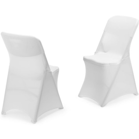 Pokrowiec na krzesło cateringowe bez prasowania - biały Hendi