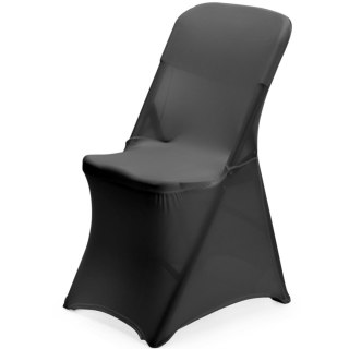 Pokrowiec na krzesło cateringowe bez prasowania - czarny Hendi