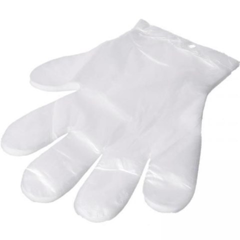 Rękawiczki foliowe ochronne uniwersalne zrywki na zawieszce - 100 szt. Hendi