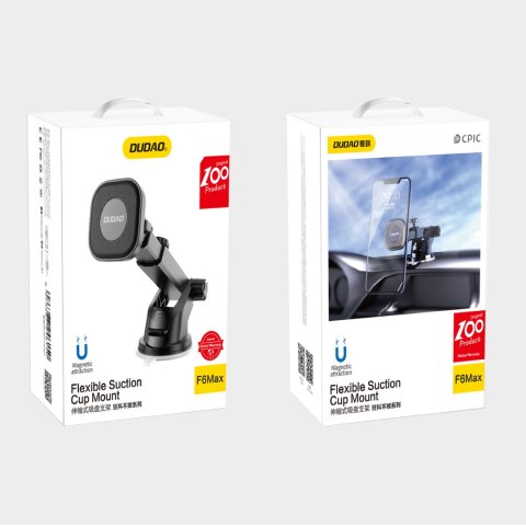 Samochodowy uchwyt magnetyczny do telefonu z ramieniem teleskopowym czarny DUDAO