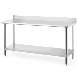 Stół przyścienny z półką rantem skręcany Budget Line 120x60x95 cm Hendi