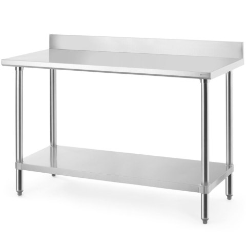 Stół przyścienny z półką rantem skręcany Budget Line 140x60x95 cm Hendi