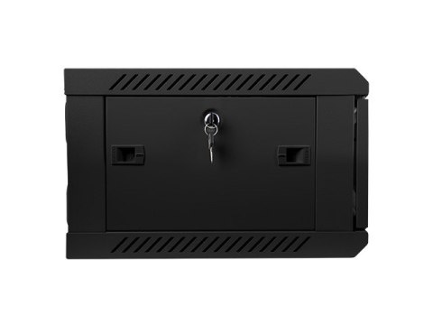 Szafa instalacyjna wisząca 19 cali 4U 600X450mm czarna (drzwi szklane) Lanberg