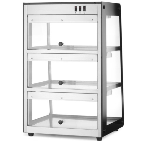 Witryna grzewcza nastawna ekspozycyjna 3 poziomy 50-70C 500 W Hendi