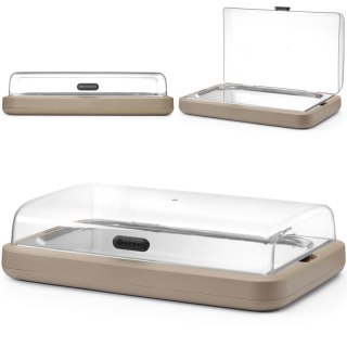 Witrynka ekspozycyjna z wkładem chłodzącym UNIQ GN 1/1 - beżowa Hendi