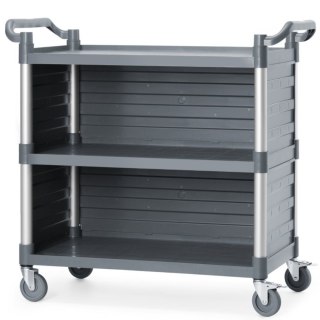 Wózek kelnerski serwisowy z bocznymi panelami do 150 kg 3-półki 842x486 mm Amer Box