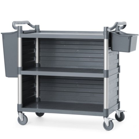 Wózek kelnerski serwisowy z bocznymi panelami do 150 kg 3-półki 842x486 mm Amer Box