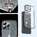 Case etui żelowe do iPhone 14 Plus obudowa pokrowiec z metaliczną ramką 14Q czarny JOYROOM