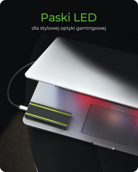 IB-1824ML-C31 Obudowa M.2 NVMe z oświetleniem RGB IcyBox