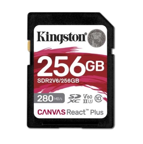 Karta pamięci SD 256GB React Plus 280/150/MB/s U3 V60 Kingston