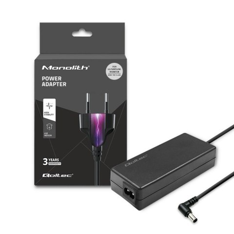 Zasilacz sieciowy do monitora LG/Samsung 65W | 19V | 3.42A | 6.5x4.4 |+kabel zasilający Qoltec