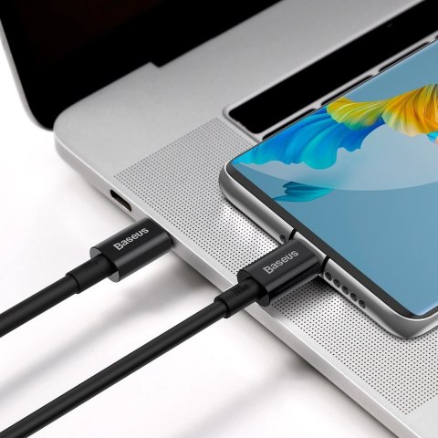 Kabel przewód Superior USB-C - USB-C szybkie ładowanie 100W 5A 2m - czarny BASEUS