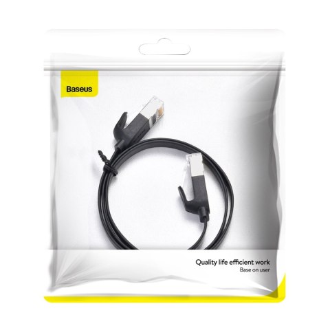 Kabel sieciowy RJ45 płaski High Speed Ethernet CAT6 1m - czarny BASEUS