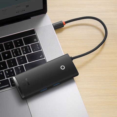 Wielofunkcyjny HUB Lite Series USB-C 2x USB PD HDMI SD/TF czarny BASEUS