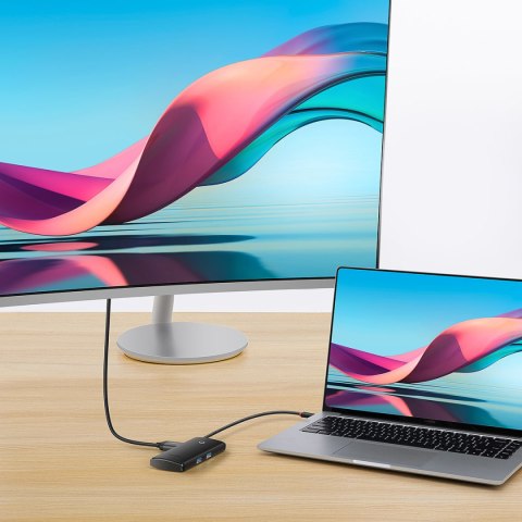 Wielofunkcyjny HUB Lite Series USB-C 2x USB PD HDMI SD/TF czarny BASEUS