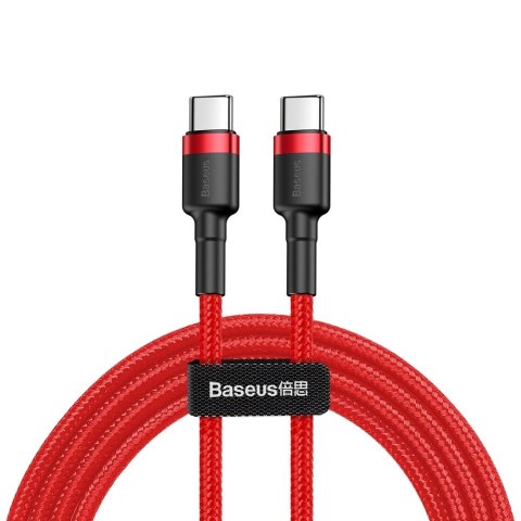 Wytrzymały elastyczny kabel przewód USB-C PD PD 2.0 60W 20V 3A QC3.0 2M czerwony BASEUS