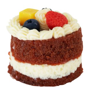 Gniotek Ciasto Z Owocami Tort Dekoracyjne Elastyczne Ozdoba 6 x 7 cm LEAN TOYS