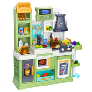 Kuchnia Dla Dzieci Obieg Wody Zmiana Koloru Żywności Para Zielona 64 el. LEAN Toys