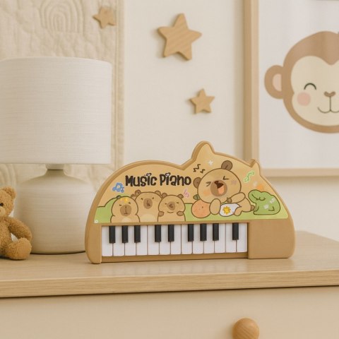 Pianinko Muzyczne Dla Dzieci Kapibara Mini Keyboard 22 Klawisze LEAN Toys