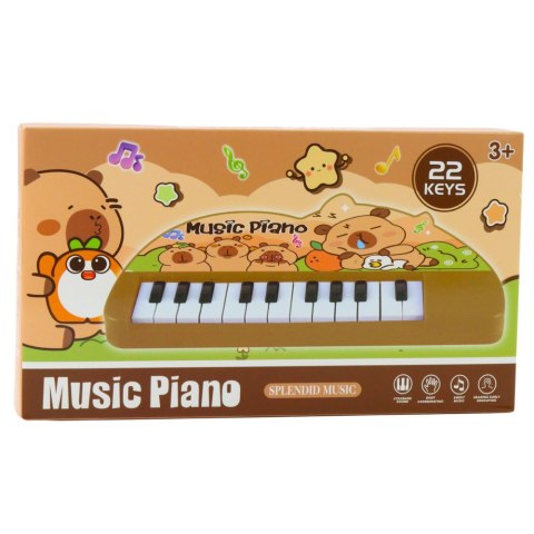Pianinko Muzyczne Dla Dzieci Kapibara Mini Keyboard 22 Klawisze LEAN Toys