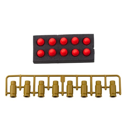 Pistolet Zabawkowy Naboje Piankowe Amunicja Łuski Zielony LEAN Toys