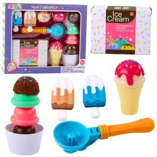 Zestaw Słodkości Lody Dla Dzieci Łyżka Do Lodów Pudełko 14 el. LEAN Toys