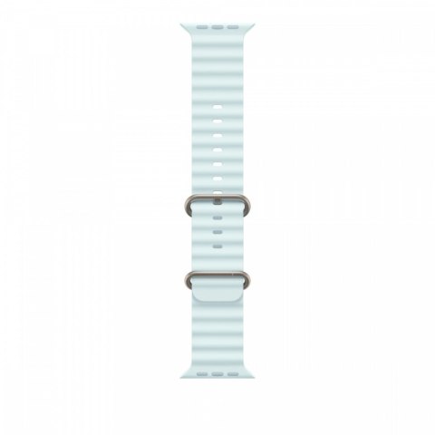 Pasek Ocean w kolorze mroźnego błękitu do koperty 49 mm - elementy z tytanu w kolorze naturalnym Apple