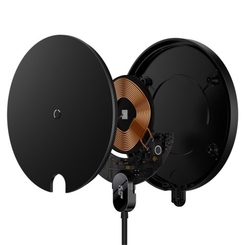 Ładowarka indukcyjna Digital LED Display Gen 2 15W USB-C - czarna BASEUS