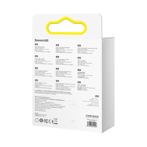 Ładowarka indukcyjna Digital LED Display Gen 2 15W USB-C - czarna BASEUS