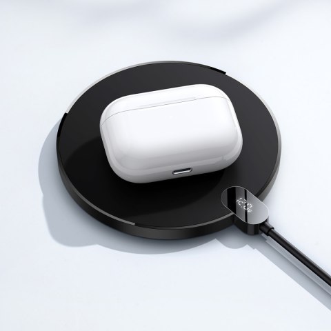 Ładowarka indukcyjna Digital LED Display Gen 2 15W USB-C - czarna BASEUS