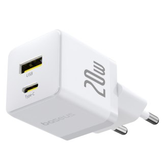 Ładowarka sieciowa Palm 20W USB-C USB-A - biała BASEUS