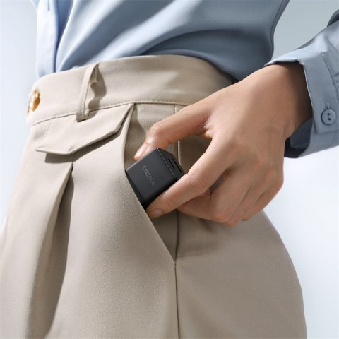 Ładowarka sieciowa Palm 30W USB-C USB-A - czarna BASEUS