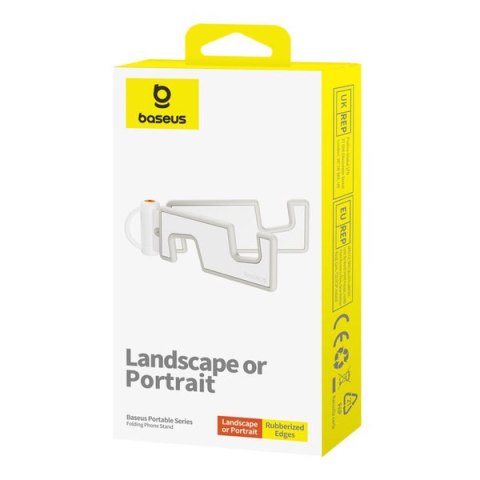 Rozkładana podstawka do telefonu zawieszka brelok do kluczy Portable biały BASEUS