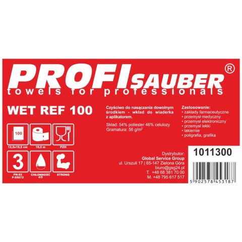 Ściereczki do nasączania POWER ProfiSauber WET REF 100 - WKŁAD PROFI SAUBER