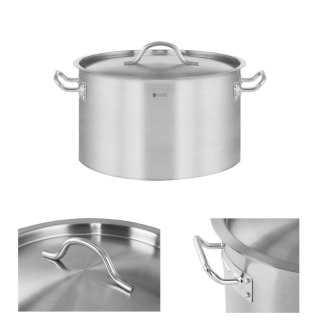 Garnek gastronomiczny z pokrywką stalowy nierdzewny do kuchenki indukcyjnej 14 L Royal Catering
