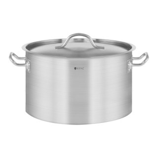Garnek gastronomiczny z pokrywką stalowy nierdzewny do kuchenki indukcyjnej 14 L Royal Catering