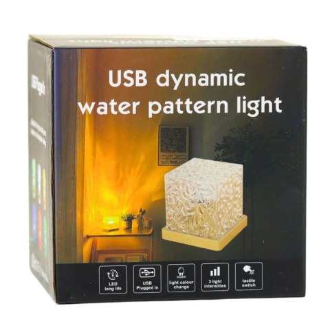 Lampka Nocna LED Projektor Zorza Fale RGB 16 Kolorów Pilot LEAN