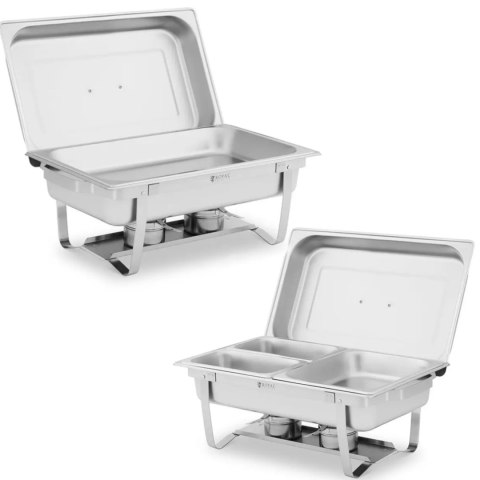 Podgrzewacz bemar bufetowy do potraw na pastę z pojemnikami GN 2 x 8l - zestaw 2 szt. Royal Catering